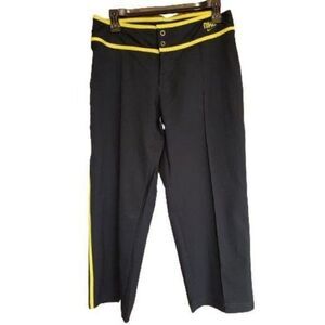Nike Women's Golf Cropped Pants Sm Capri Navy Yellow Small NWOT